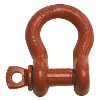 Picture of Screw Pin Anchor Shackles, 5/8 in Bail Size, 4.5 Tons, Orange Paint