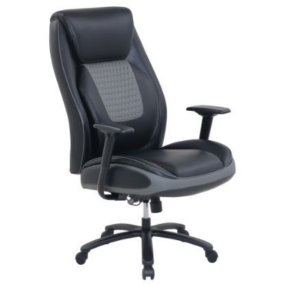 Picture of Shaquille O-Neal Nereus XXL Ergonomic Bonded Leather High-Back Executive Chair, Black