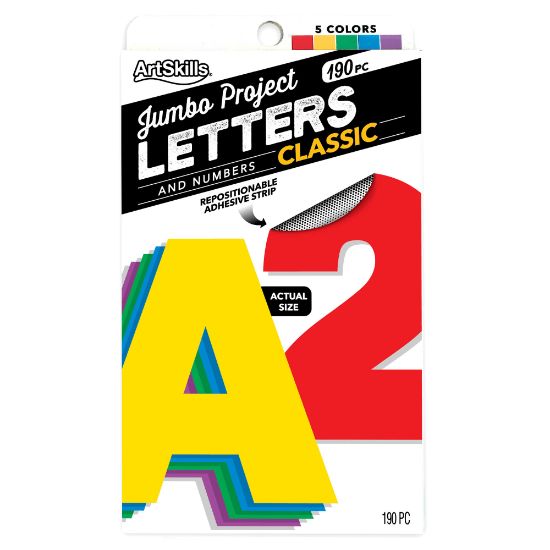 Picture of ArtSkills Quick Letters, 4in, Assorted Classic Colors, Pack Of 180