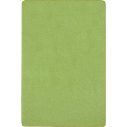 Picture of Joy Carpets Kid Essentials Solid Color Rectangle Area Rug, Just Kidding, 4ft x 6ft, Lime Green