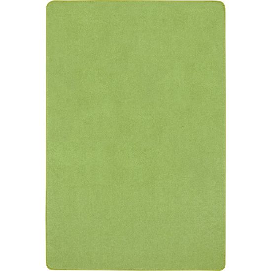 Picture of Joy Carpets Kid Essentials Solid Color Rectangle Area Rug, Just Kidding, 4ft x 6ft, Lime Green