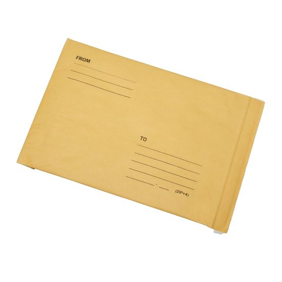 Picture of SKILCRAFT Sealed Air Jiffy Padded Mailers, #6, 19in x 12-1/2in, Natural Kraft, Pack Of 50 Mailers (AbilityOne 8105-00-281-1167)