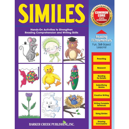 Picture of Barker Creek Grammar Activity Book, Similes, Grades 1 To College