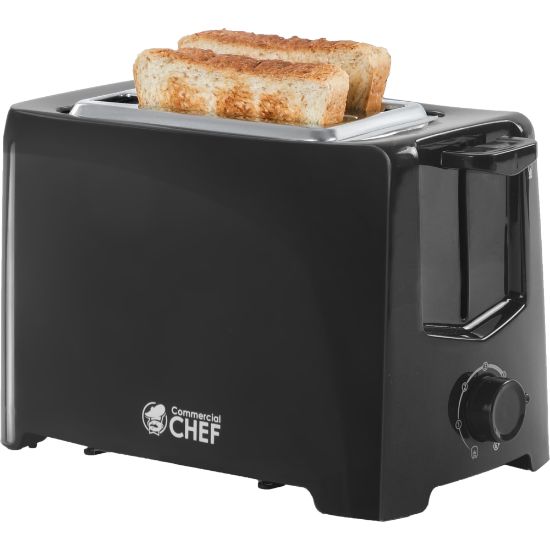 Picture of Commercial Chef 2-Slice Toaster, 6-1/2inH x 9-7/8inW x 5-13/16inD, Black