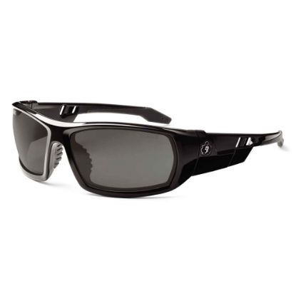 Picture of Ergodyne Skullerz Safety Glasses, Odin, Black Frame Polarized Smoke Lens