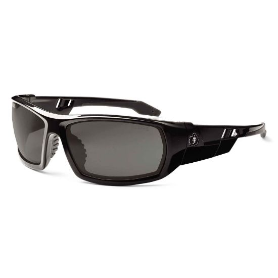 Picture of Ergodyne Skullerz Safety Glasses, Odin, Black Frame Polarized Smoke Lens