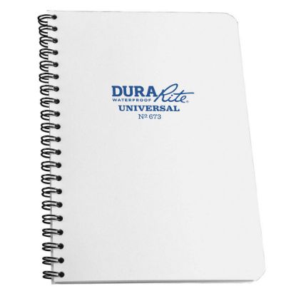 Picture of Rite in the Rain All-Weather Spiral Notebooks, DuraRite Side, 4-5/8in x 7in, 64 Pages (32 Sheets), White, Pack Of 12 Notebooks