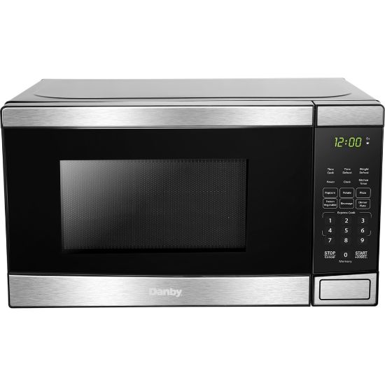 Picture of Danby 0.7 cuft Microwave with Stainless Steel Front - 0.7 ft� Capacity - Microwave - 10 Power Levels - 700 W Microwave Power - 10in Turntable - 120 V AC - 15 A Fuse - Countertop - Stainless Steel