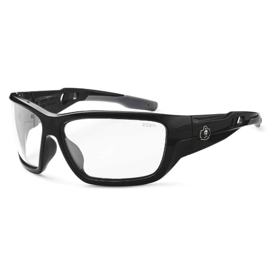 Picture of Ergodyne Skullerz Safety Glasses, Baldr, Black Frame Clear Lens