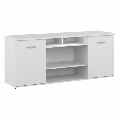 Picture of Bush Business Furniture 72inW Office Storage Cabinet With Doors And Shelves, White, Standard Delivery