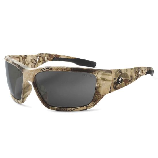 Picture of Ergodyne Skullerz Safety Glasses, Baldr, Kryptek Highlander Frame Smoke Lens