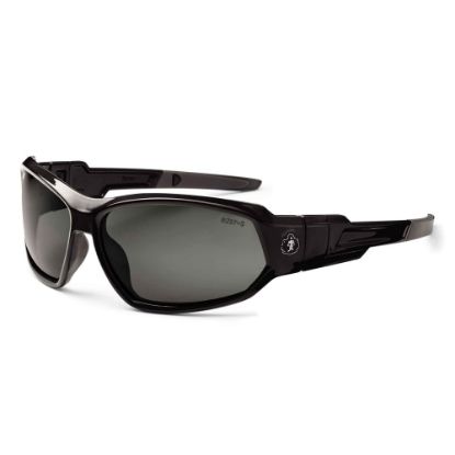 Picture of Ergodyne Skullerz Safety Glasses, Loki, Black Frame Smoke Lens