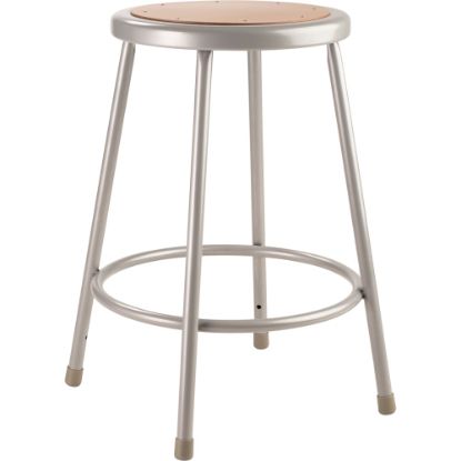 Picture of National Public Seating Hardboard Stool, 24inH, Gray