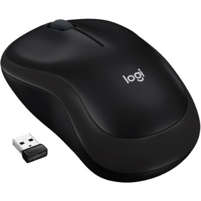 Picture of Logitech M185 Wireless Mouse - Optical - Wireless - Radio Frequency - 2.40 GHz - Gray - 1 - USB - 1000 dpi - Scroll Wheel - 3 Button(s) - Symmetrical