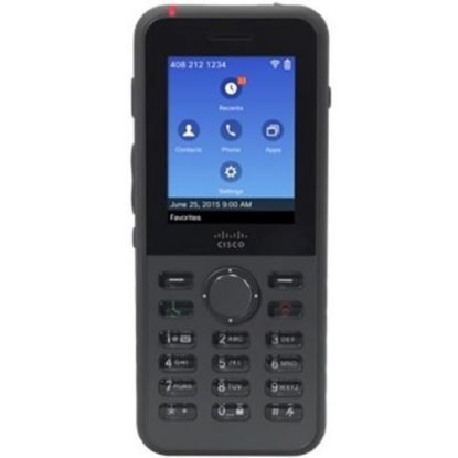 Picture of Cisco Wireless IP Phone 8821 World mode - Cordless - Wi-Fi, Bluetooth - 2.4in Screen Size - USB - Headphone - 11.50 Hour Battery Talk Time - Black