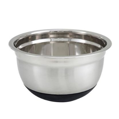 Picture of Winco Stainless Steel Mixing Bowl With Silicone Base, 5 Qt