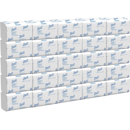 Picture of Scott Scottfold Multi-Fold 1-Ply Paper Towels, 175 Sheets Per Pack, Case Of 25 Packs