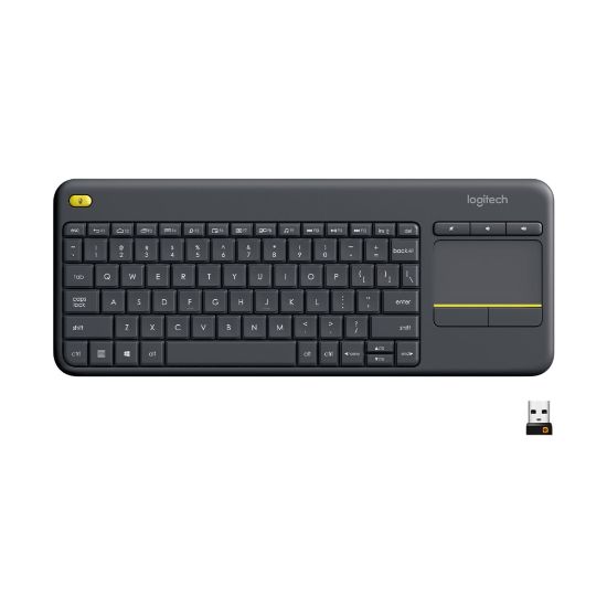 Picture of Logitech K400 Plus Wireless Touch Keyboard, Black, 920-007119