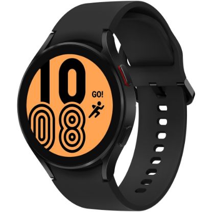 Picture of Samsung Galaxy Watch4, 44mm, Black, LTE - 16 GB - 1.50 GB Standard Memory - 1.4in - Android Wear - Bluetooth - Black - Aluminum Case - Health & Fitness - Water Resistant - LTE - IP68 Water Resistant