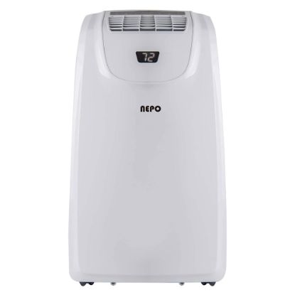 Picture of NEPO 14,000 BTU Portable Air Conditioner With Cool, Fan, Dehumidifier And Heat And Self Evaporator And Remote, 29-1/4in x 16-15/16in, White