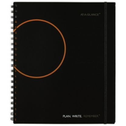 Picture of AT-A-GLANCE Plan. Write. Remember. Undated Planning Notebook With Reference Calendars, 8-1/2in x 11in, Black, 70620905