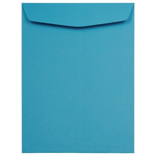 Picture of JAM Paper Open-End 9in x 12in Envelopes, Gummed Seal, Blue, Pack Of 100 Envelopes