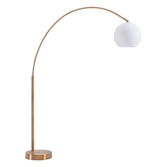 Picture of Zuo Modern Griffith Floor Lamp, 75 3/16inH, Brushed Brass Shade/Brushed Brass Base