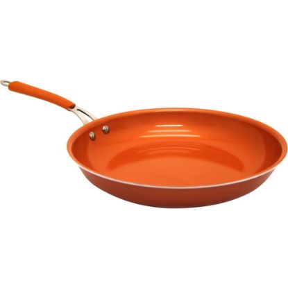 Picture of Starfrit EcoCopper - 11in (28cm) Fry Pan - Frying, Cooking - Dishwasher Safe - Oven Safe - 11in Frying Pan - Copper - Metallic