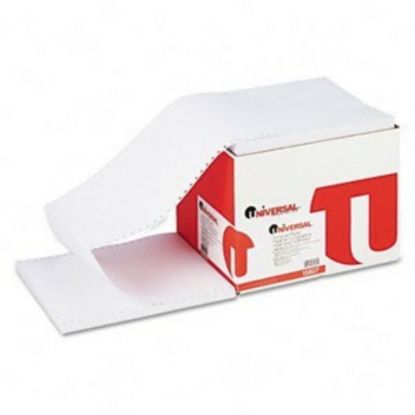 Picture of Universal Dot Matrix Continuous Paper - White - 92 Brightness - 9 1/2in x 11in - 20 lb Basis Weight - 2300 Sheet