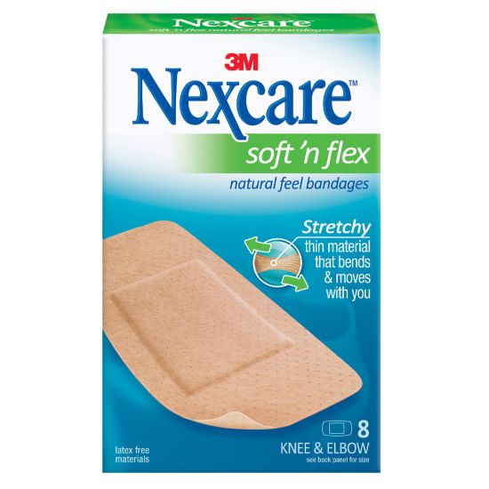 Picture of 3M Nexcare Comfort Knee/Elbow Bandages, 1 7/8in x 4in, Pack Of 8