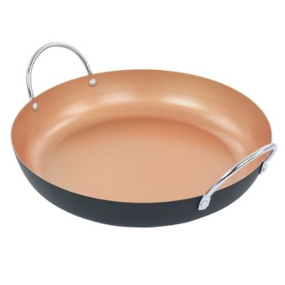 Picture of Oster Stonefire Carbon Steel Non-Stick Paella Pan, 11in, Copper