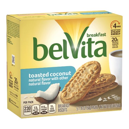 Picture of BELVITA Breakfast Biscuits Toasted Coconut, 5 Count, 6 Pack