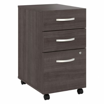 Picture of Bush Business Furniture Hybrid 28inD Vertical 3-Drawer Mobile File Cabinet, Storm Gray, Delivery