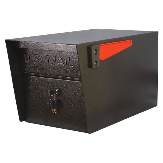 Picture of Mail Boss Mail Manager Locking Mailbox, 11 1/4inH x 10 3/4inW x 21inD, Black