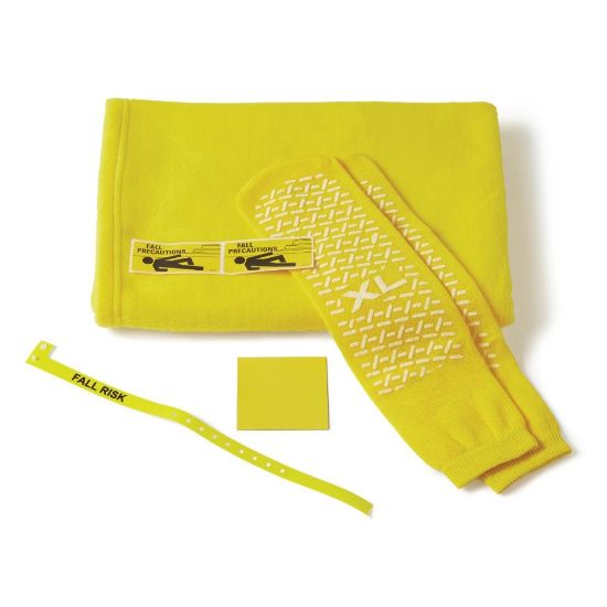 Picture of Medline Fall Prevention Kits With Blankets, Yellow, Pack Of 20