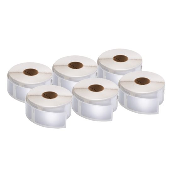 Picture of DYMO Multipurpose Labels For LabelWriter Label Printers, 1in x 2 1/8in, White, 500 Labels Per Roll, Pack Of 6 Rolls