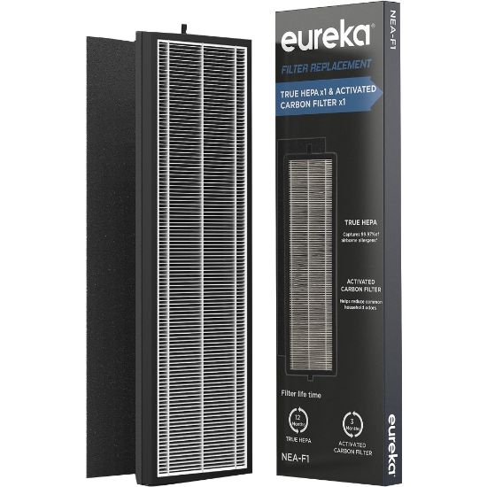 Picture of Eureka Air 3-in-1 Air Purifier Replacement Filter - HEPA - For Air Purifier - Remove Airborne Particles, Remove Dust, Remove Allergens, Remove Odor, Remove Gases - 100% Particle Removal Efficiency Particles - 6.1in Height x 1.6in Width - Carbon