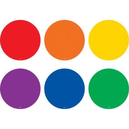 Picture of Teacher Created Resources Spot On Colorful Circles Carpet Markers, 4in x 4in, Pack Of 12 Markers