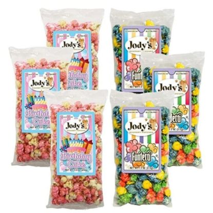 Picture of Jodys Popcorn Birthday Bundle Popcorn, 7.5 Oz, Pack Of 6 Bags