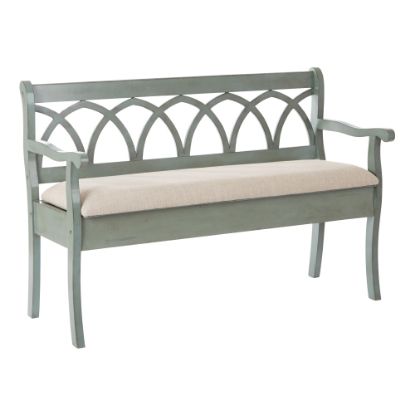 Picture of Ave Six Coventry Storage Bench, Beige/Antique Sage