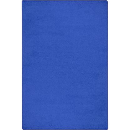 Picture of Joy Carpets Kid Essentials Solid Color Rectangle Area Rug, Endurance, 4ft x 6ft, Royal Blue