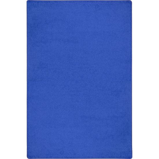 Picture of Joy Carpets Kid Essentials Solid Color Rectangle Area Rug, Endurance, 4ft x 6ft, Royal Blue