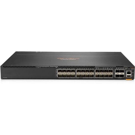 Picture of HPE 6300M 24-port SFP+ and 4-port SFP56 Switch - 24 Ports - Manageable - 3 Layer Supported - Modular - 85 W Power Consumption - Optical Fiber - 1U High - Rack-mountable - Lifetime Limited Warranty