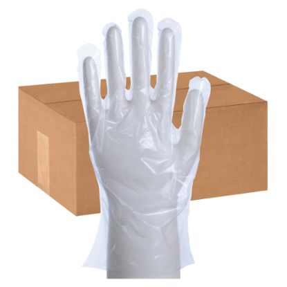 Picture of Packaging Dynamics Poly Gloves, Small, 100 Pairs Per Box, Case Of 10 Boxes