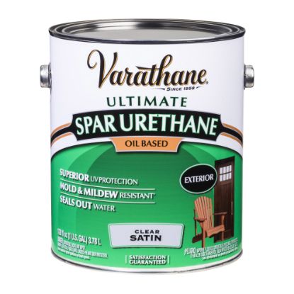 Picture of Varathane Ultimate Oil-Based Spar Urethane, 350 VOC, 1 Gallon, Clear Satin, Pack Of 2 Cans