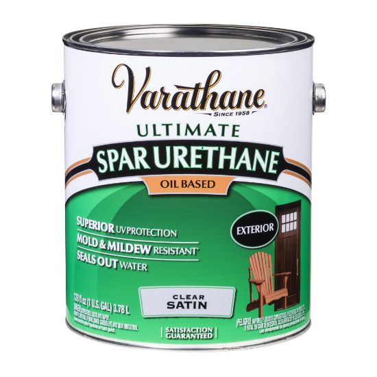 Picture of Varathane Ultimate Oil-Based Spar Urethane, 350 VOC, 1 Gallon, Clear Satin, Pack Of 2 Cans