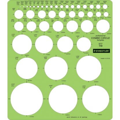 Picture of Staedtler Mars Template, Circle Combo