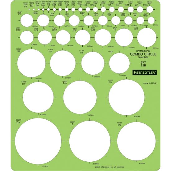 Picture of Staedtler Mars Template, Circle Combo