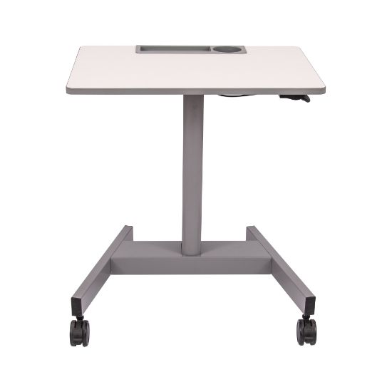 Picture of Luxor Pneumatic Adjustable Sit/Stand 28inW Student Desk, White