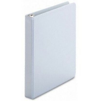 Picture of Universal Deluxe Round Ring Vinyl View Binder, 8 1/2in x 11in, 1in Capacity, White